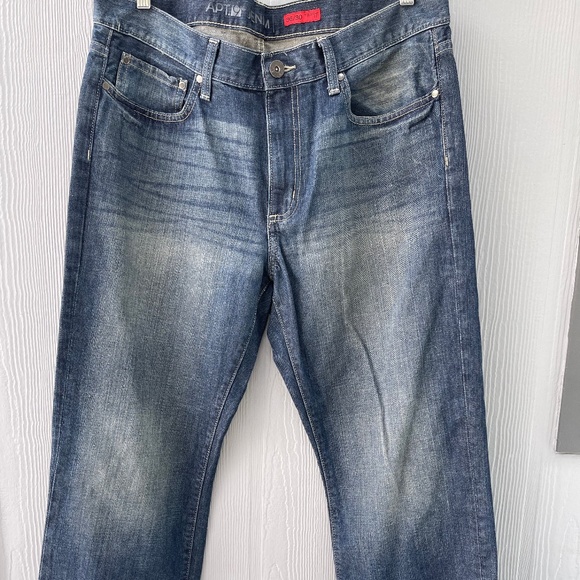APT.9 Men's Denim Straight Fit Jeans  Light Wash Size 36x30 - Picture 1 of 6